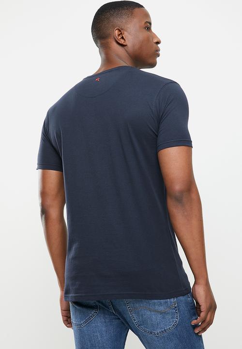 SOVIET - Nadal slim fit crew neck tee  - navy