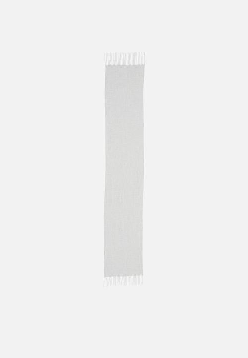 Superbalist - Knitted fringed scarf - grey