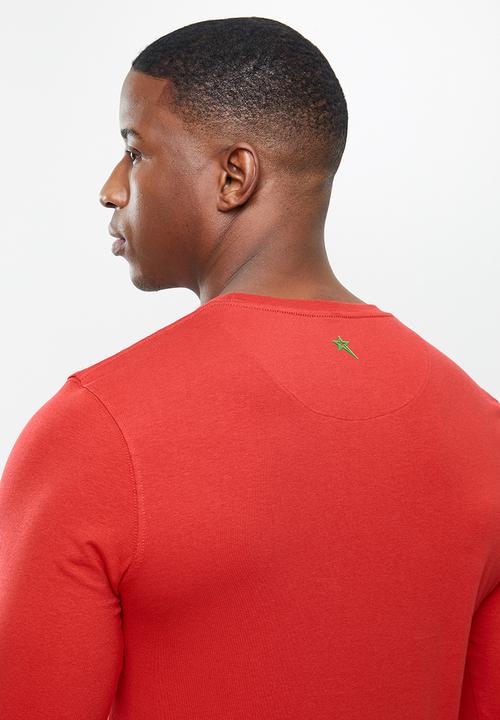 SOVIET - Ribeira  v-neck tee - red