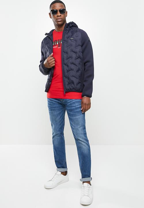 SOVIET - Spitfire raglan sleeve quilted jacket - navy