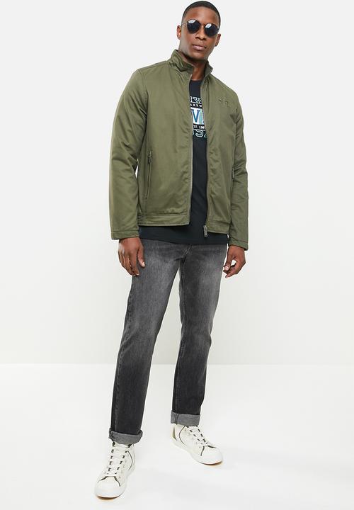 SOVIET - Colt zip through casual jacket - olive