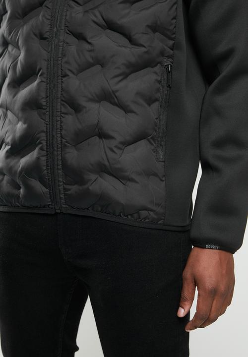 SOVIET - Spitfire raglan sleeve quilted jacket - black
