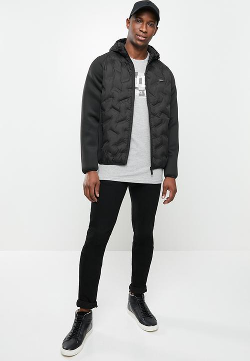 SOVIET - Spitfire raglan sleeve quilted jacket - black