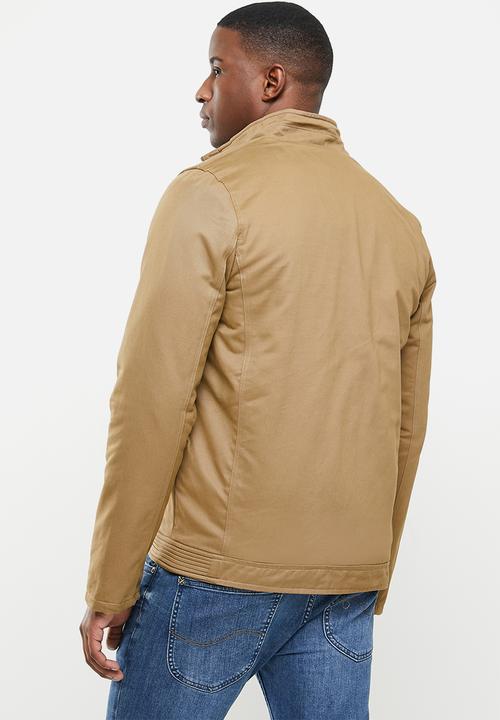 SOVIET - Colt zip through casual jacket - brown