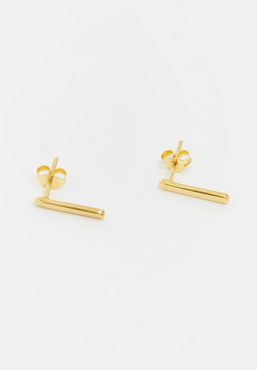 Lorne - Bar stud earring - gold