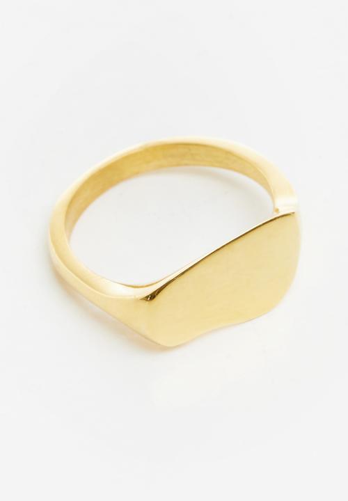 Lorne - Kidney top signet ring - gold