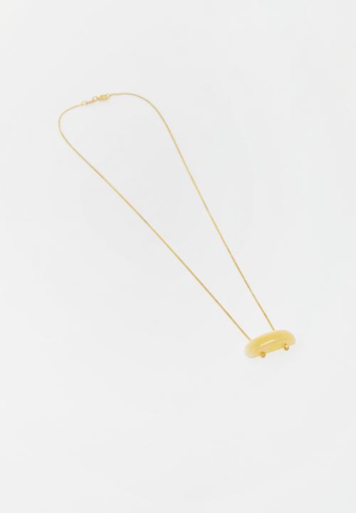 Lorne - Calcite gemstone necklace - gold & yellow 