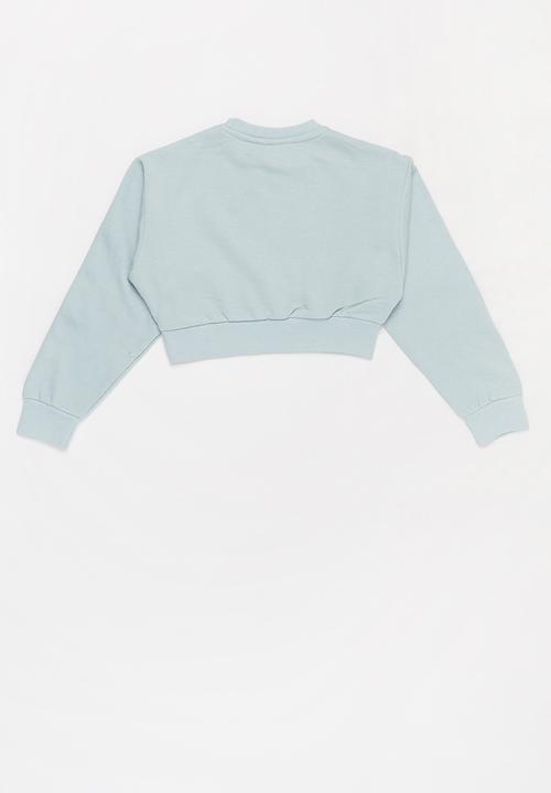 Lilylane - Pearla printed cropped sweater - blue