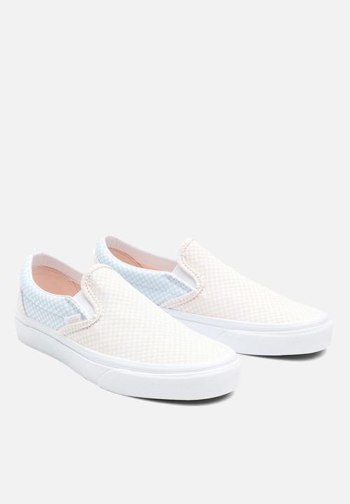 Vans - Ua classic slip-on - (pastel checkerboard) misty blue/sin-linever peony