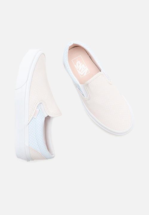 Vans - Ua classic slip-on - (pastel checkerboard) misty blue/sin-linever peony