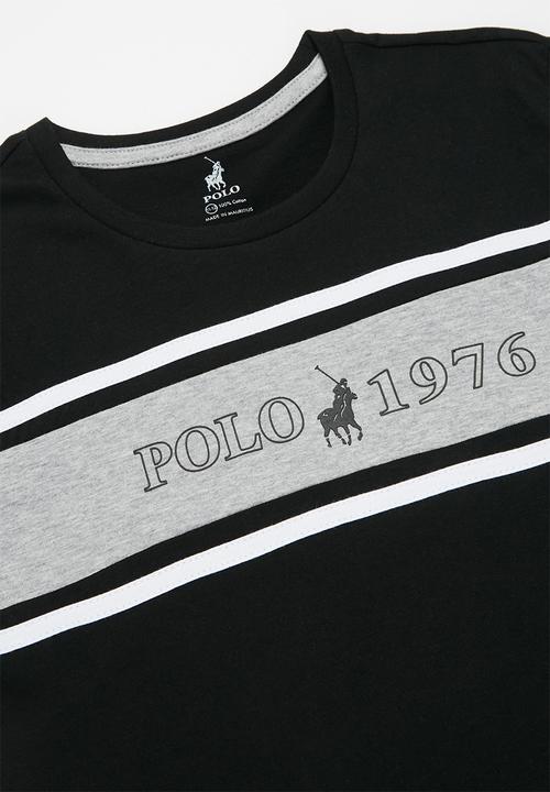 POLO - Boys logan cut & sew short sleeve tee - black