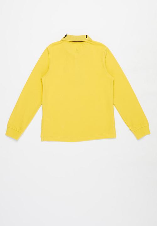 POLO - Boys warren long sleeve golfer - yellow