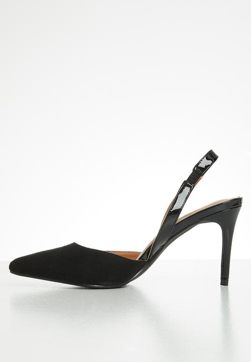 POLO - Amelia contrast slingback court - black