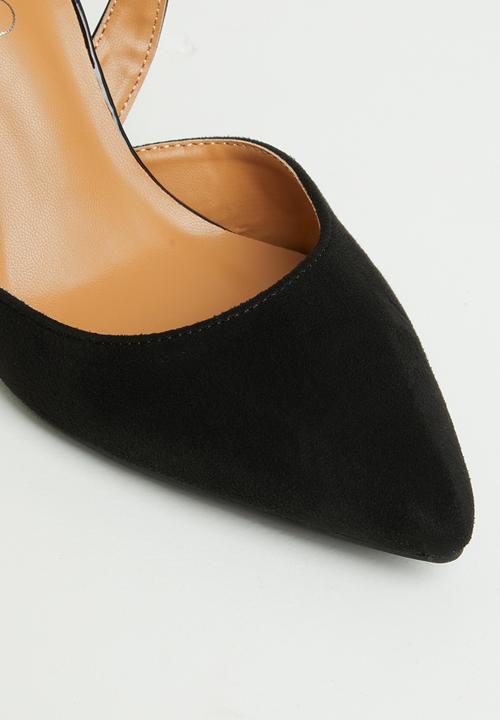 POLO - Amelia contrast slingback court - black