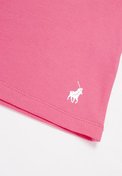 POLO - Girls zoe printed long sleeve tee - pink
