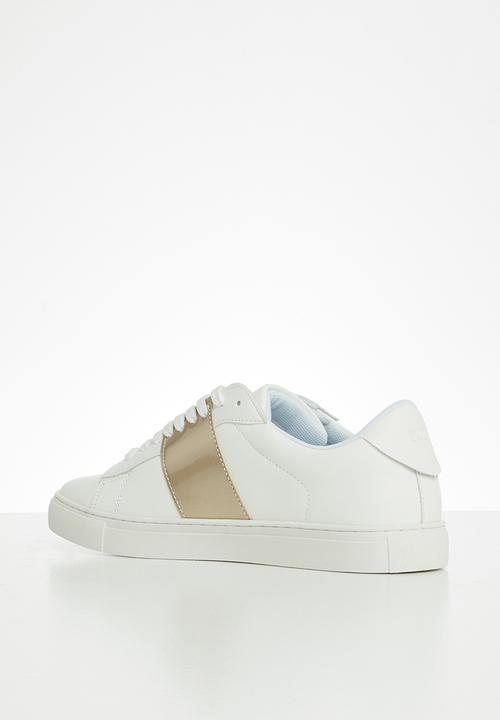 POLO - Giselle side flash sneaker - gold & white 