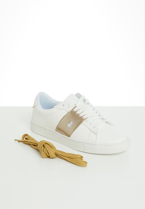 POLO - Giselle side flash sneaker - gold & white 