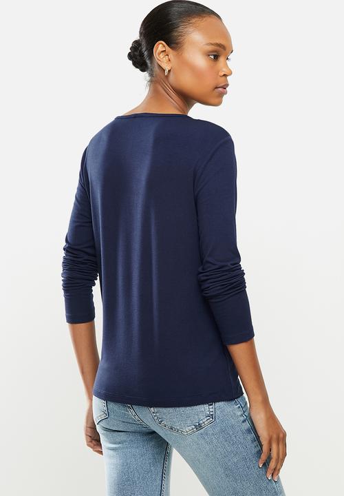 POLO - Toronto long sleeve basic t-shirt - navy