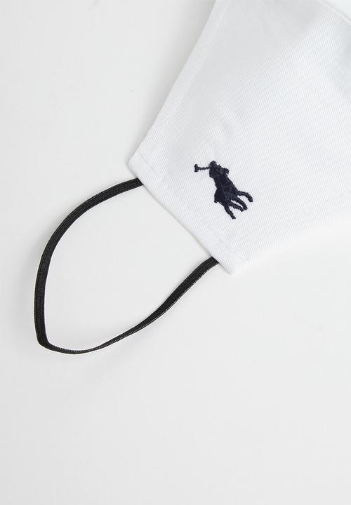POLO - Men polo branded mask - white