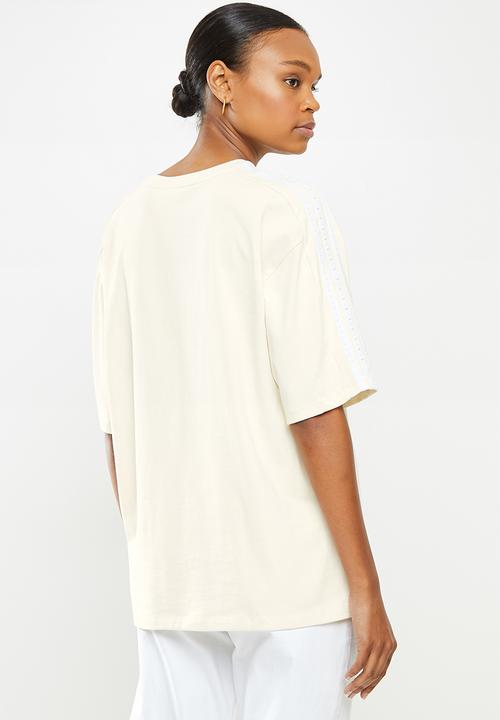 adidas Originals - Adicolor loose tee - white & neutral 