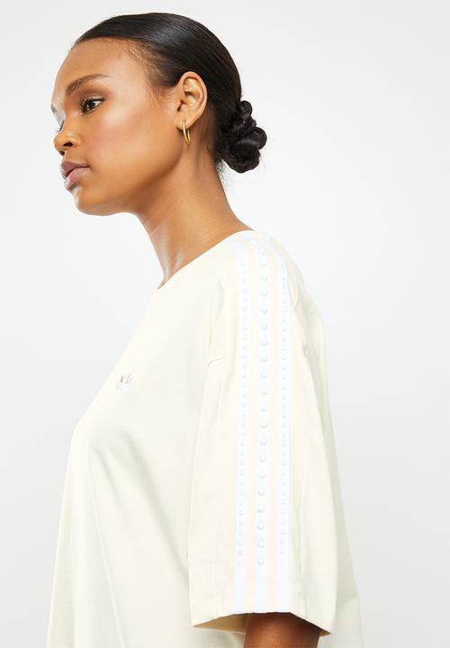 adidas Originals - Adicolor loose tee - white & neutral 