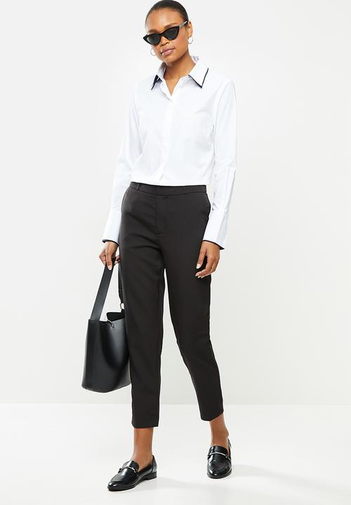 POLO - Candice double collar and cuff shirt - white
