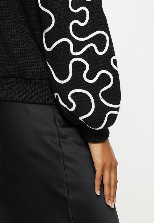 Me&B - Cornelli embroidered jumper - black