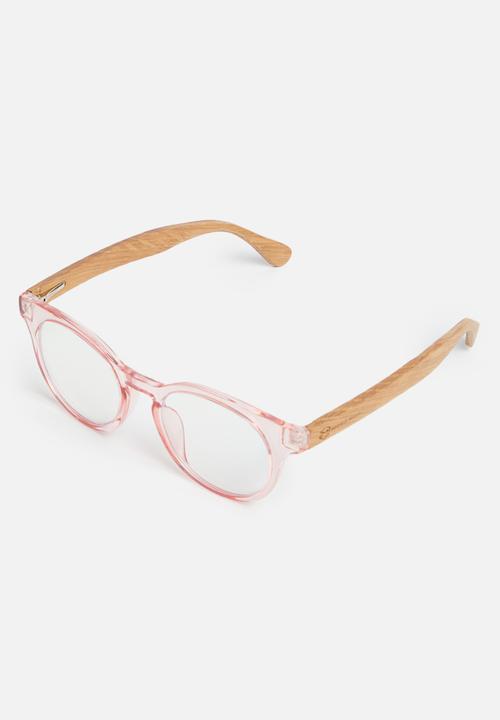 Sophie Moda - Reading glasses bamboo collection - pink & brown