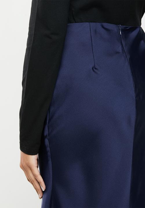 Glamorous - Satin slip skirt - deep navy