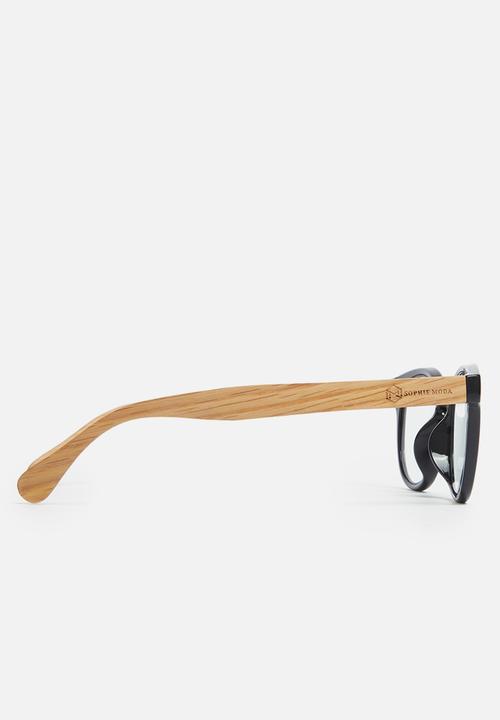 Sophie Moda - Reading glasses bamboo collection - black & brown