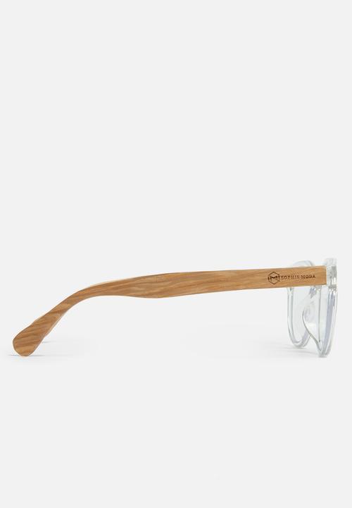 Sophie Moda - Reading glasses bamboo collection - clear/brown