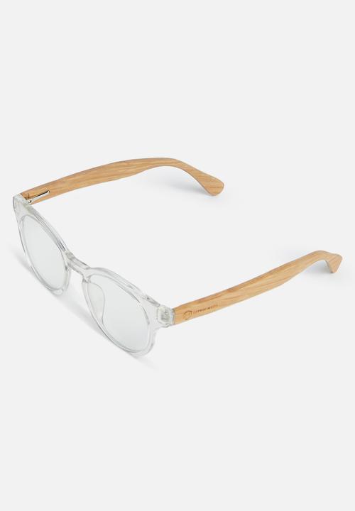 Sophie Moda - Reading glasses bamboo collection - clear/brown