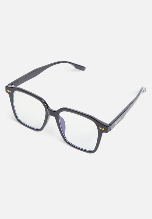 Sophie Moda - Glasses: anti-blue light angular collection - black