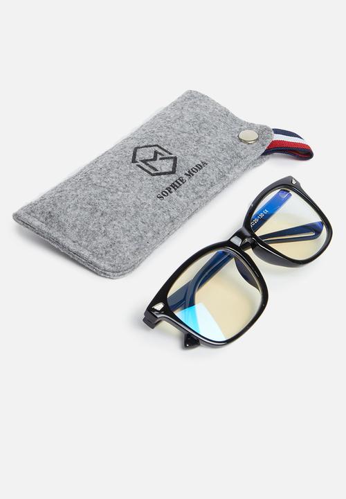 Sophie Moda - Anti-blue light classic colourful fashion - black