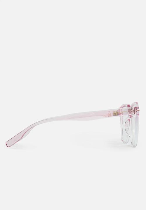 Sophie Moda - Glasses: anti-blue light angular collection - pink
