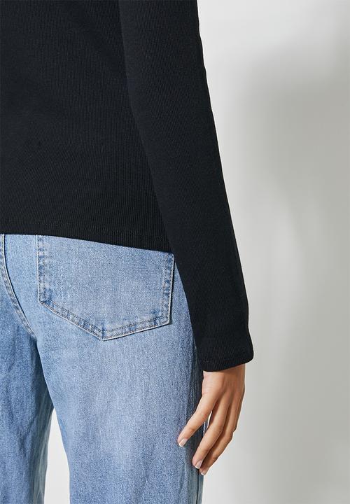 Superbalist - 2 Pack rib poloneck tops - mocha & black