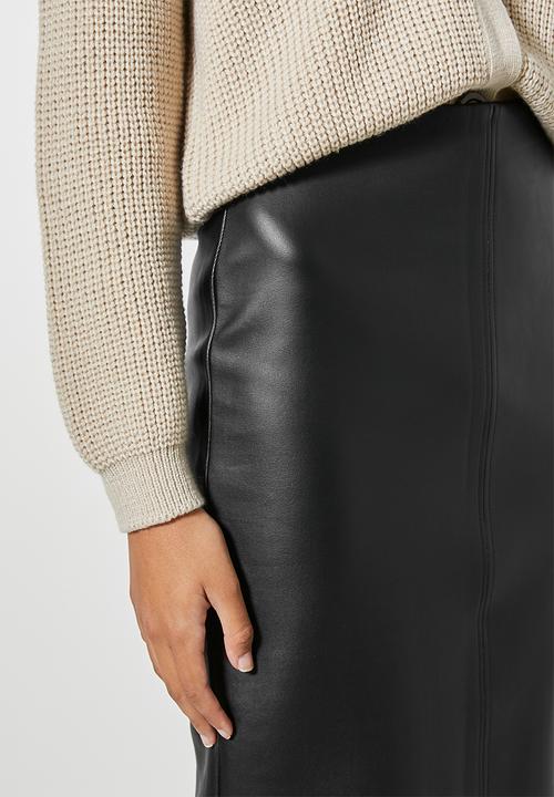 Superbalist - Coated scuba bodycon - black