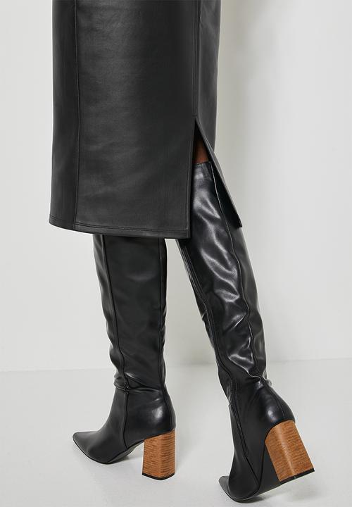 Superbalist - Coated scuba bodycon - black