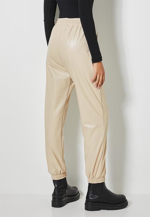 Superbalist - PU jogger - toffee
