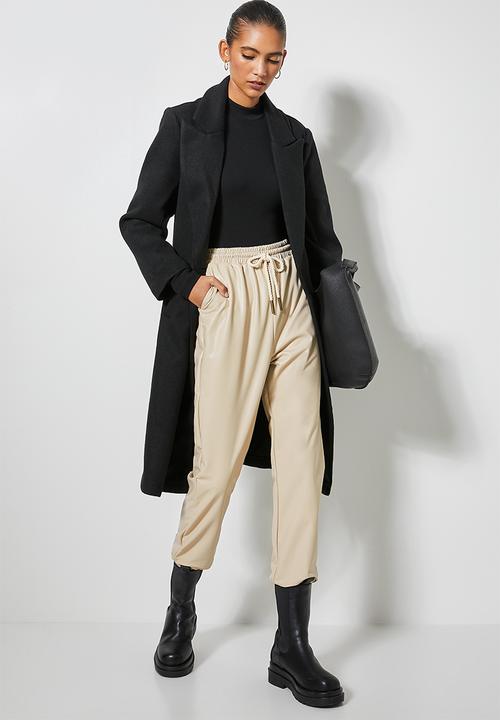 Superbalist - PU jogger - toffee