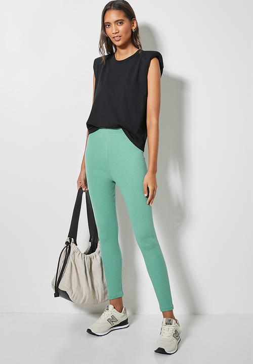 Superbalist - 7/8 rib leggings - deep sage