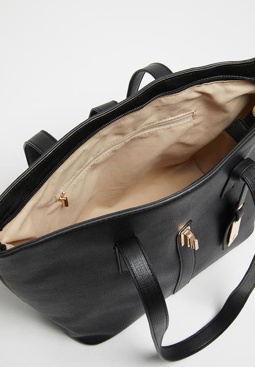 Pierre Cardin - Zanele medium turnlock tote  - black