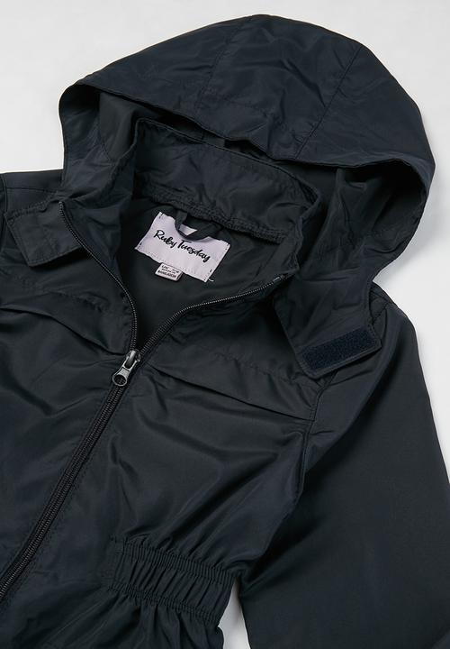 Ruby Tuesday - Detachable hood mac coat - navy