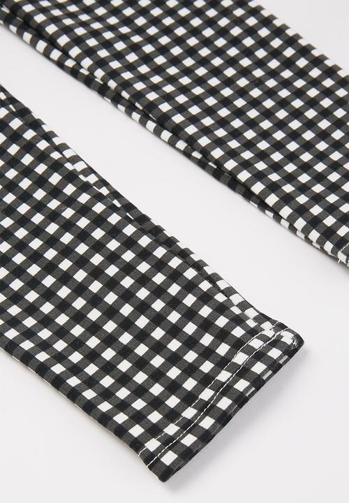 Cotton On - Fleece legging - black & white 