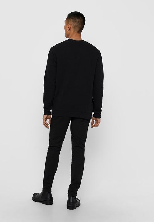 Only & Sons - Ceres life crew sweat - black
