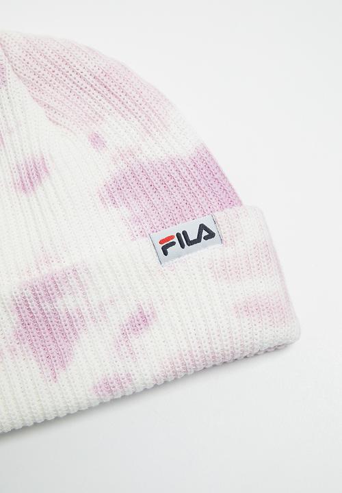 FILA - Lou tie dye beanie - white & purple