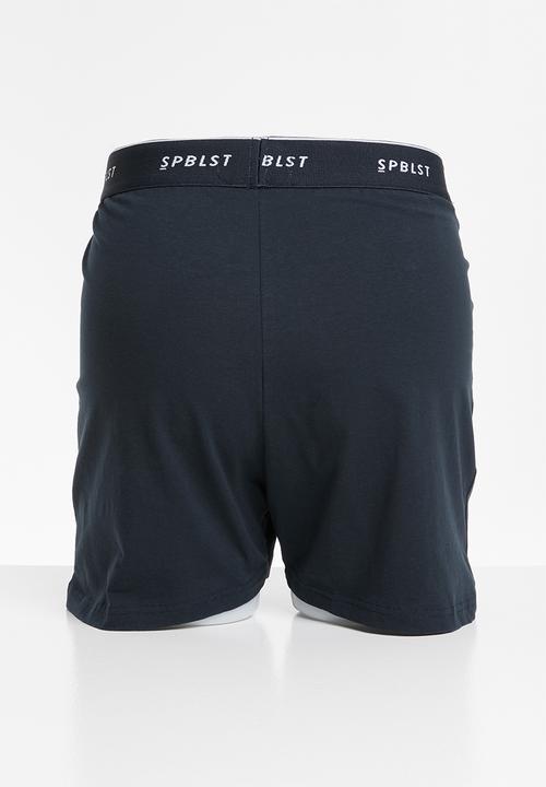 Superbalist - 2 Pack kris knit boxers - navy & grey