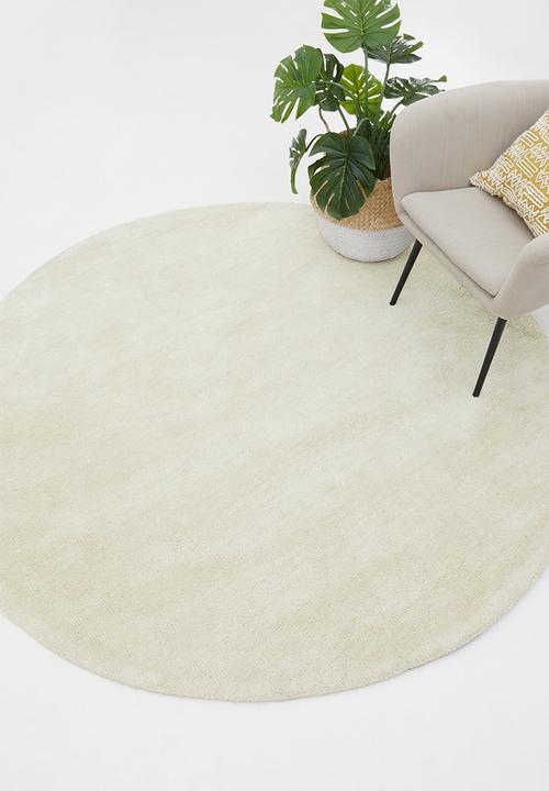 Sixth Floor - Shaggy round rug - cream