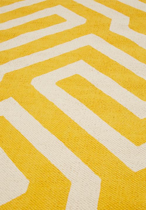 Sixth Floor - Maze printed runner - mustard yellow