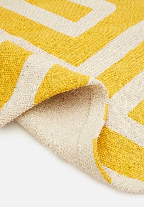 Sixth Floor - Maze printed runner - mustard yellow